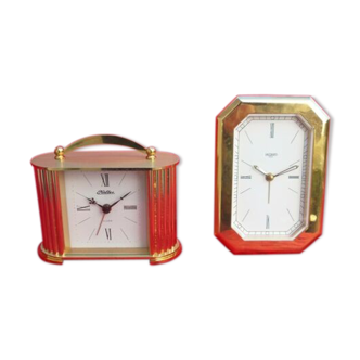 Two vintage alarm clocks Jaccard and Haller