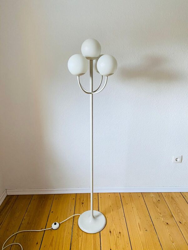 Lampadaire blanc Kaiser, Allemagne, années 1960