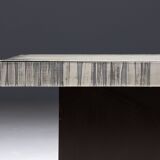 Table Basse Gravée en Aluminium par Marc D'haenens, Belgique, 1970s