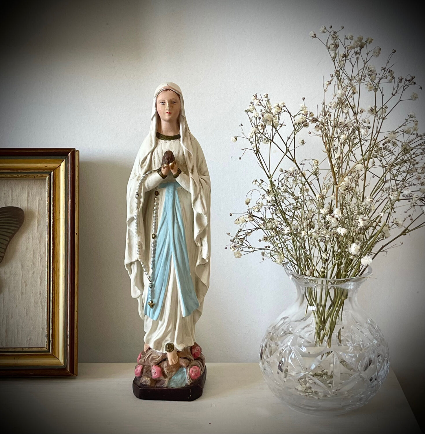 Vierge Marie polychrome 1940/1960.