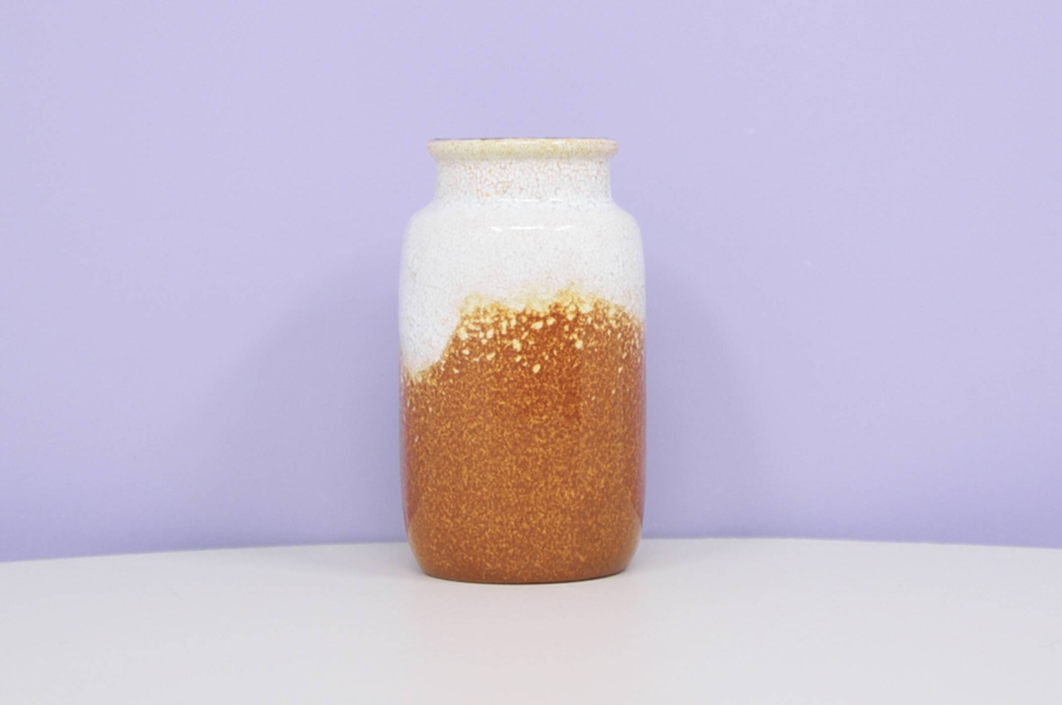 vintage brown & white West Germany vase