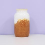 vintage brown & white West Germany vase