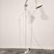 70s Gooseneck Metal Floor Lamp, Adjustable Height Tripod Base