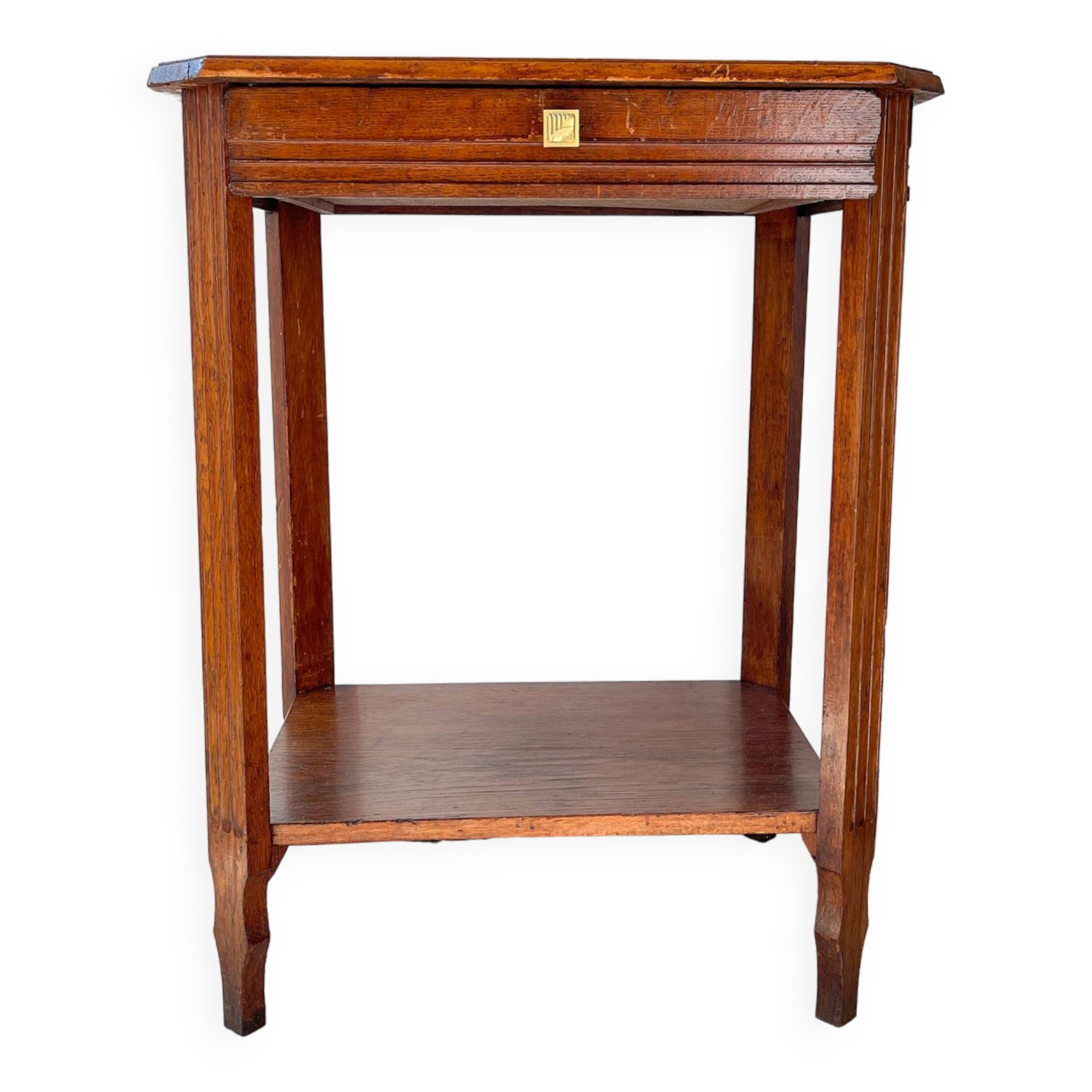 Side table vintage art deco style pedestal table