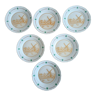 Lot 6 flat dessert plates or St Amand porcelain cheese