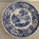 10 assiettes plates bleues Villeroy et Boch modèle Burgenland 1950