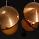 Table lamps, mid-century copper mushroom shape, Vladimír Havel Kovona 1960s