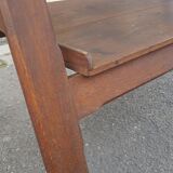 Drawing table wood and vintage metal