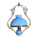 Suspension in electrified blue opaline.