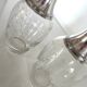 Pair of crystal and silver decanters - early 20th century