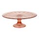 Pink Art Deco Cake Platter / Pastry Dish – Depression Glass