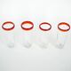 Set of four glasses, Italian design, 1970s, made in Italy