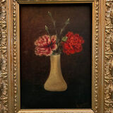Still life with carnations, 20th century, signed