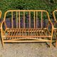 Salon vintage canapé et 2 fauteuils en rotin