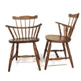 Set of 2 Scandinavian birch chairs "Pinnstolar", Nesto, Nässjö, Sweden, 1960