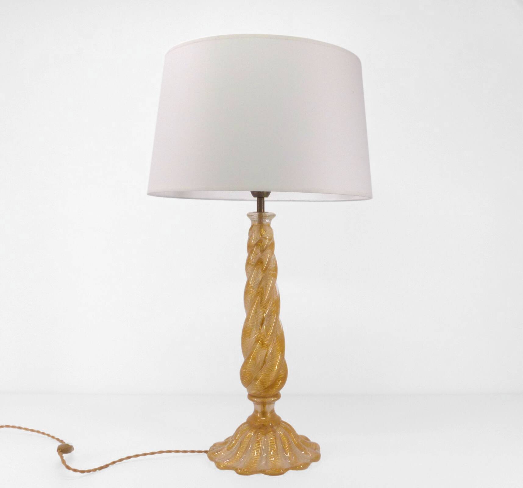Murano lamp foot with twisted column barrel 1960