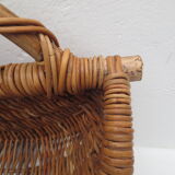 Old wicker basket, semicircle, to hang