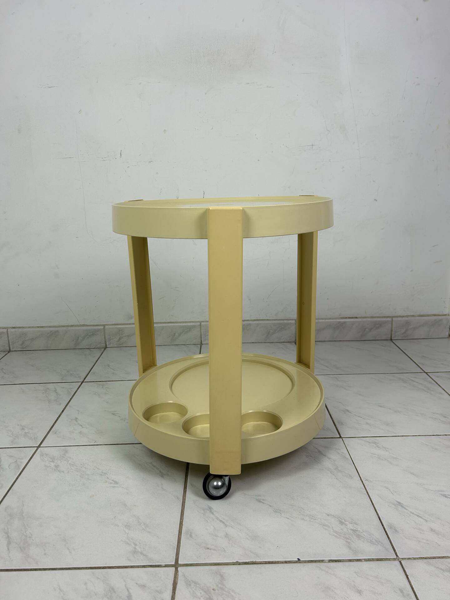 Vintage space age trolley side table