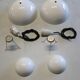 Paire iconique de lampes pots de fleurs en émail blanc VP1 - Verner Panton - 100 % originales - Louis Poulsen