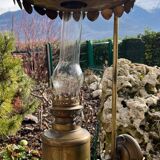 Vintage kerosene lamp copper wall light