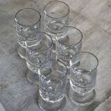 6 vintage Luminarc liqueur glasses, Sweden model - Clear glass