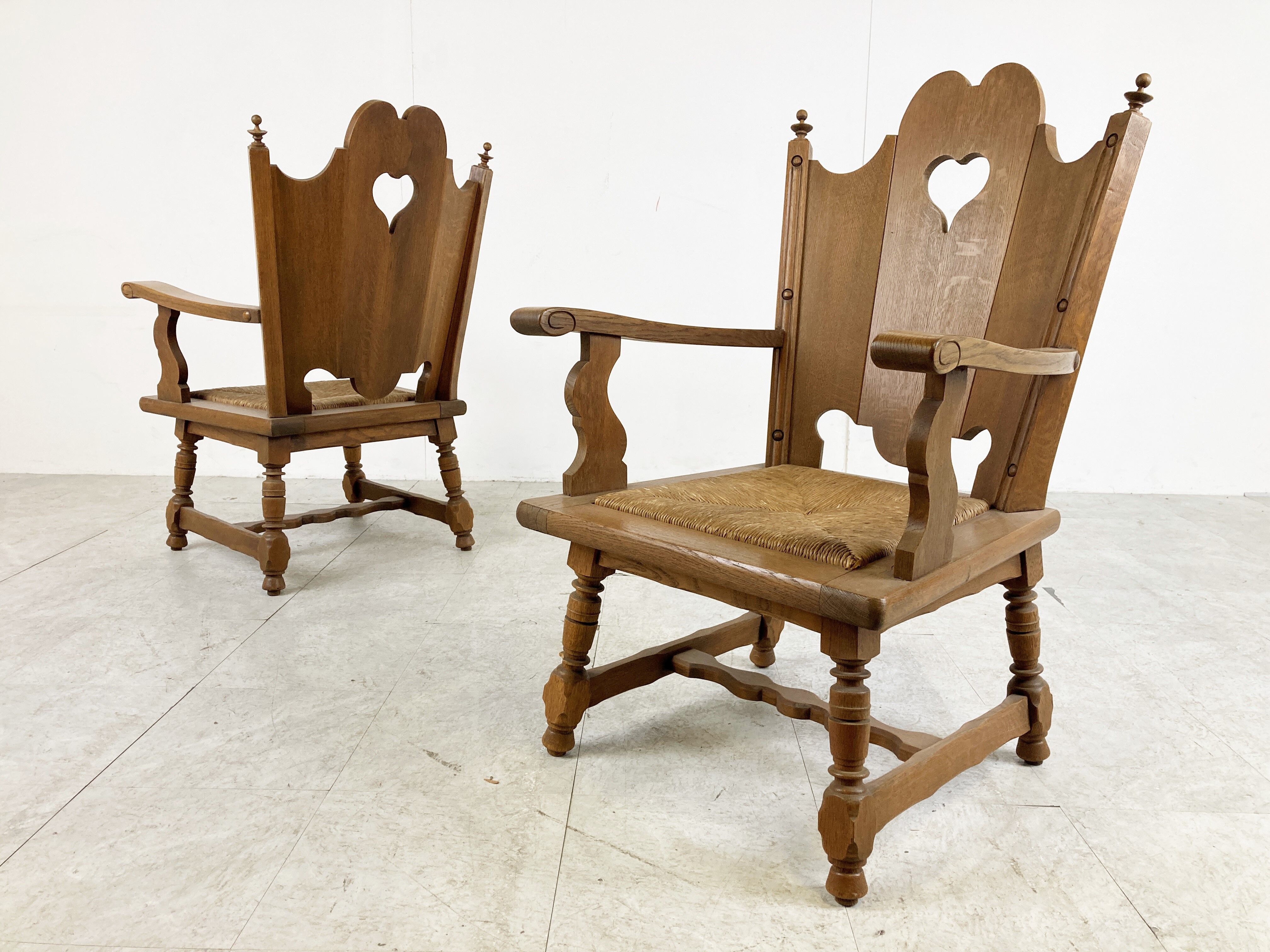 Vintage brutalist armchairs, 1960