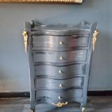 Small grey dresser patinated Louis XV style