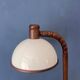 Mid-century floor lamp in brown wood by Steinhauer with an acrylic glass shade.