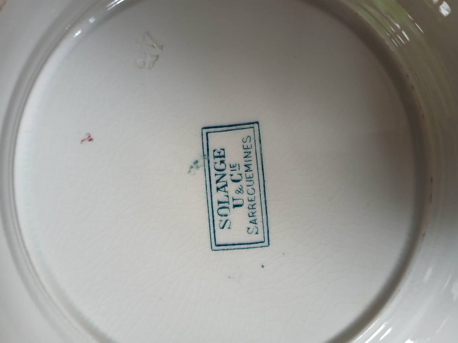 10 antique ironstone dinner plates