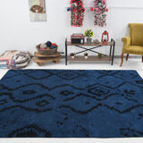 Navy Blue Hemp Carpet Rug,293x219Cm