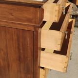 Grande commode ancienne, marbre blanc