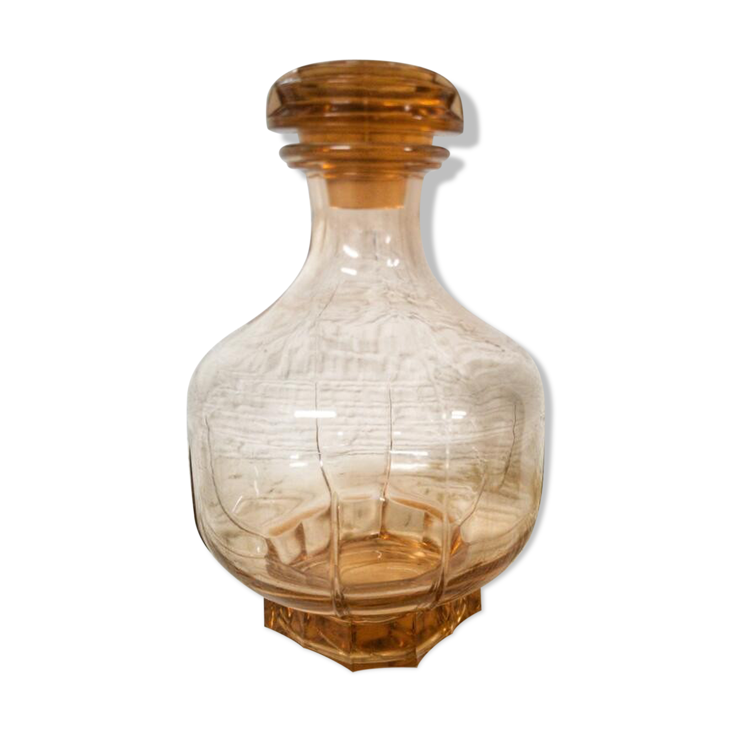 Art Deco pink decanter