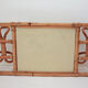Rattan mirror-coat rack