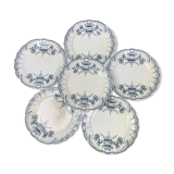 Set of 6 Saint Amand plates , Regency