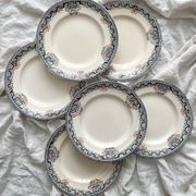 6 assiettes plates terre de fer « Diderot » Longwy