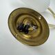 A pair of vintage opaline and brass wall lights