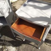 Pair of bedside tables in the style of Louis XV painted.