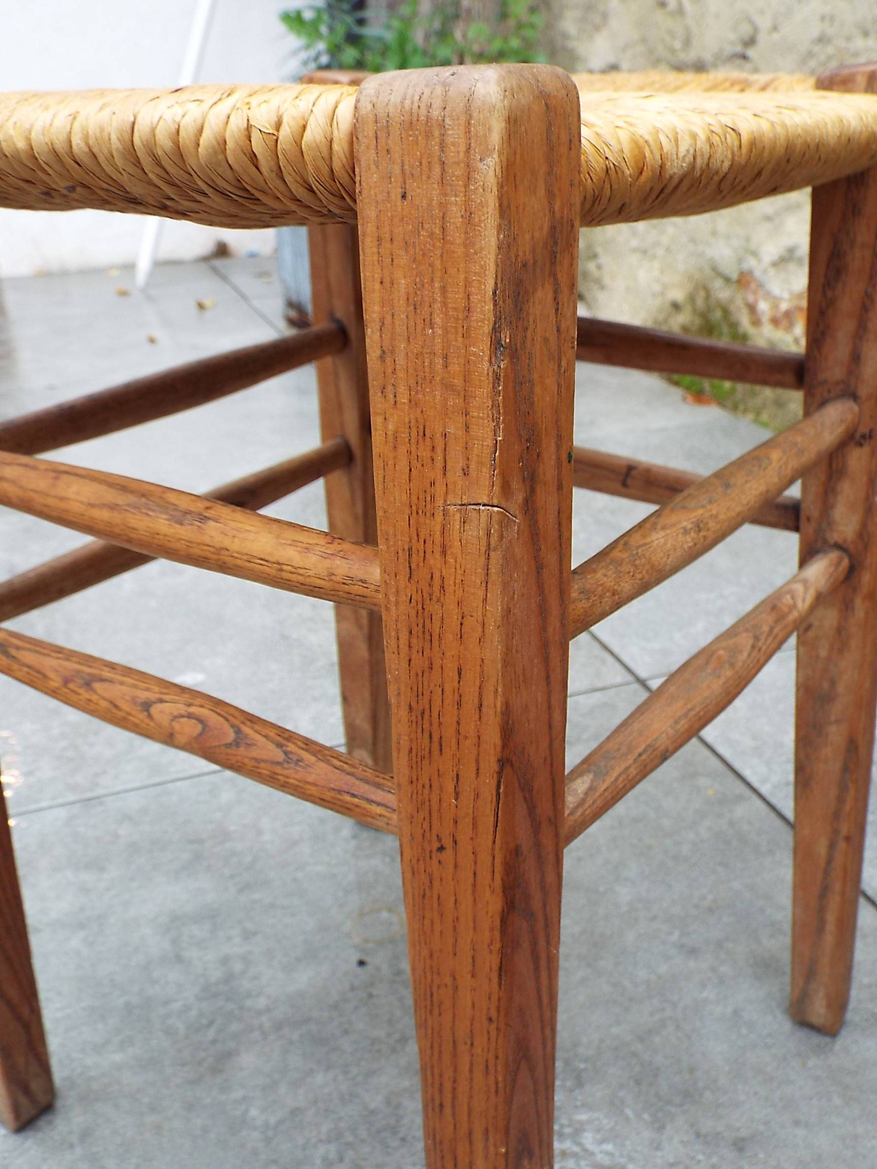 3 tabourets paillés