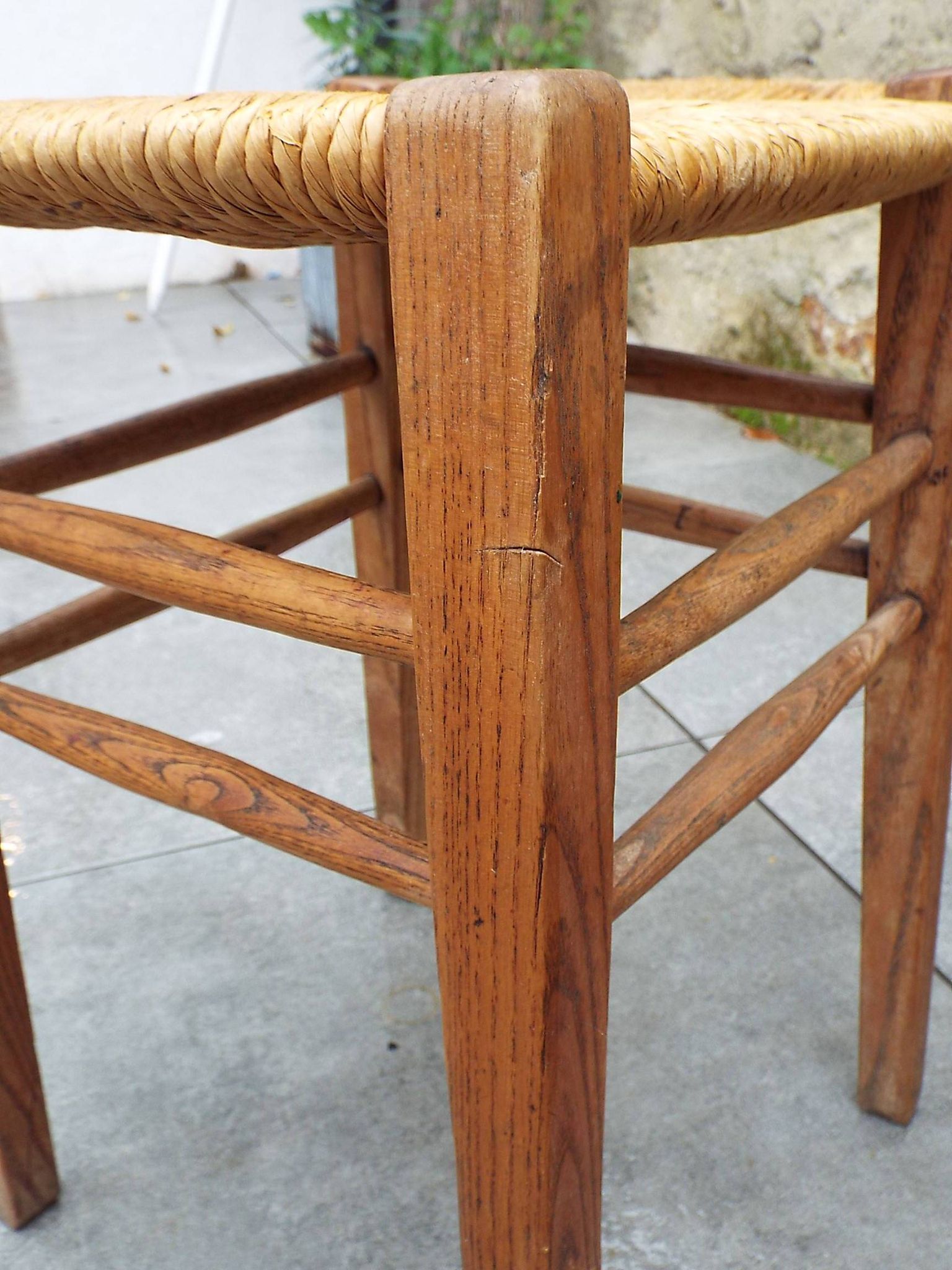 3 tabourets paillés