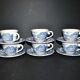 Series of 6 cups and saucers