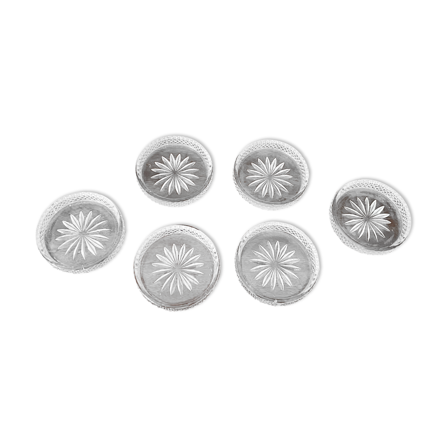 Vintage crystal coasters