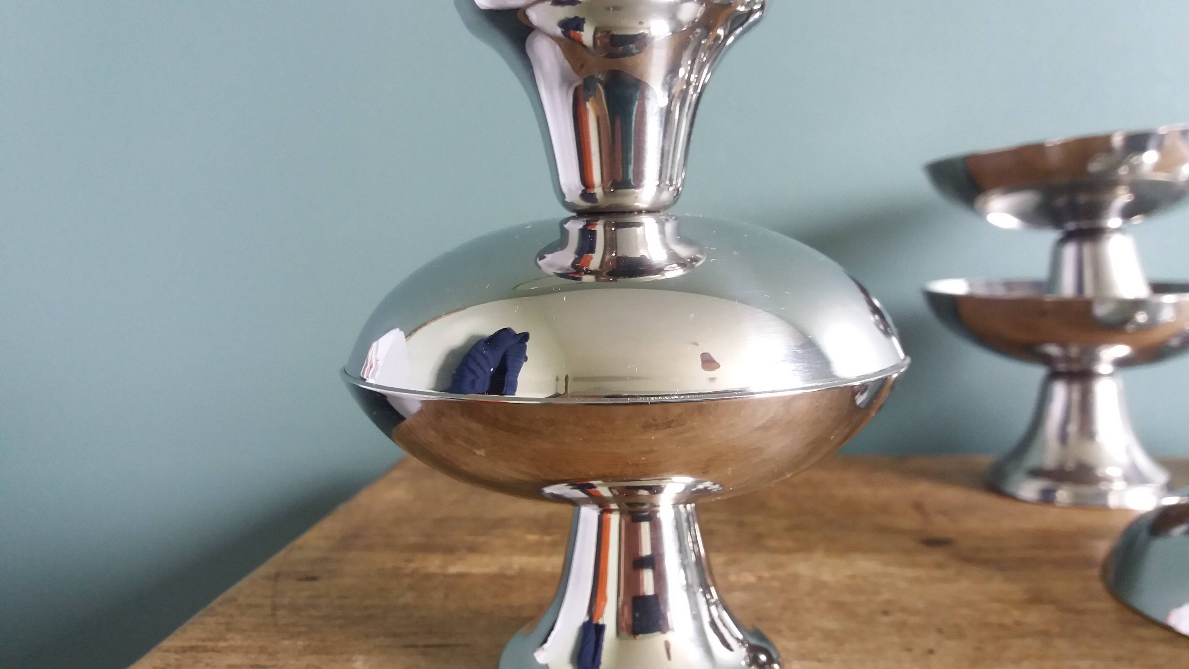 Guy Degrenne stainless steel ice cream bowls