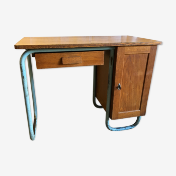 Bureau bois massif années 50