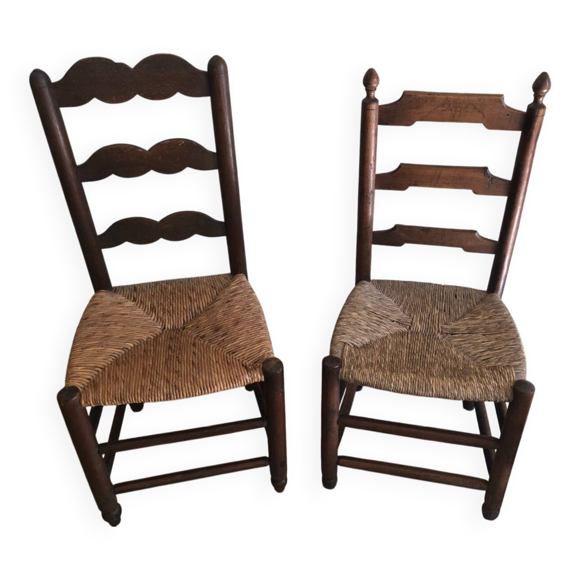2 antique wooden chairs