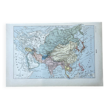 Map of Asia - 20x29cm