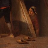 Flemish painting signed Venneman from the mid-19th century