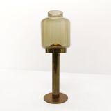 Hans-Agne Jakobsson smoked glass candle holder for Markaryd model L-102/32 - 1960s