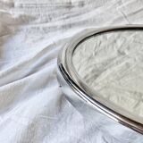 Vintage round mirror tray