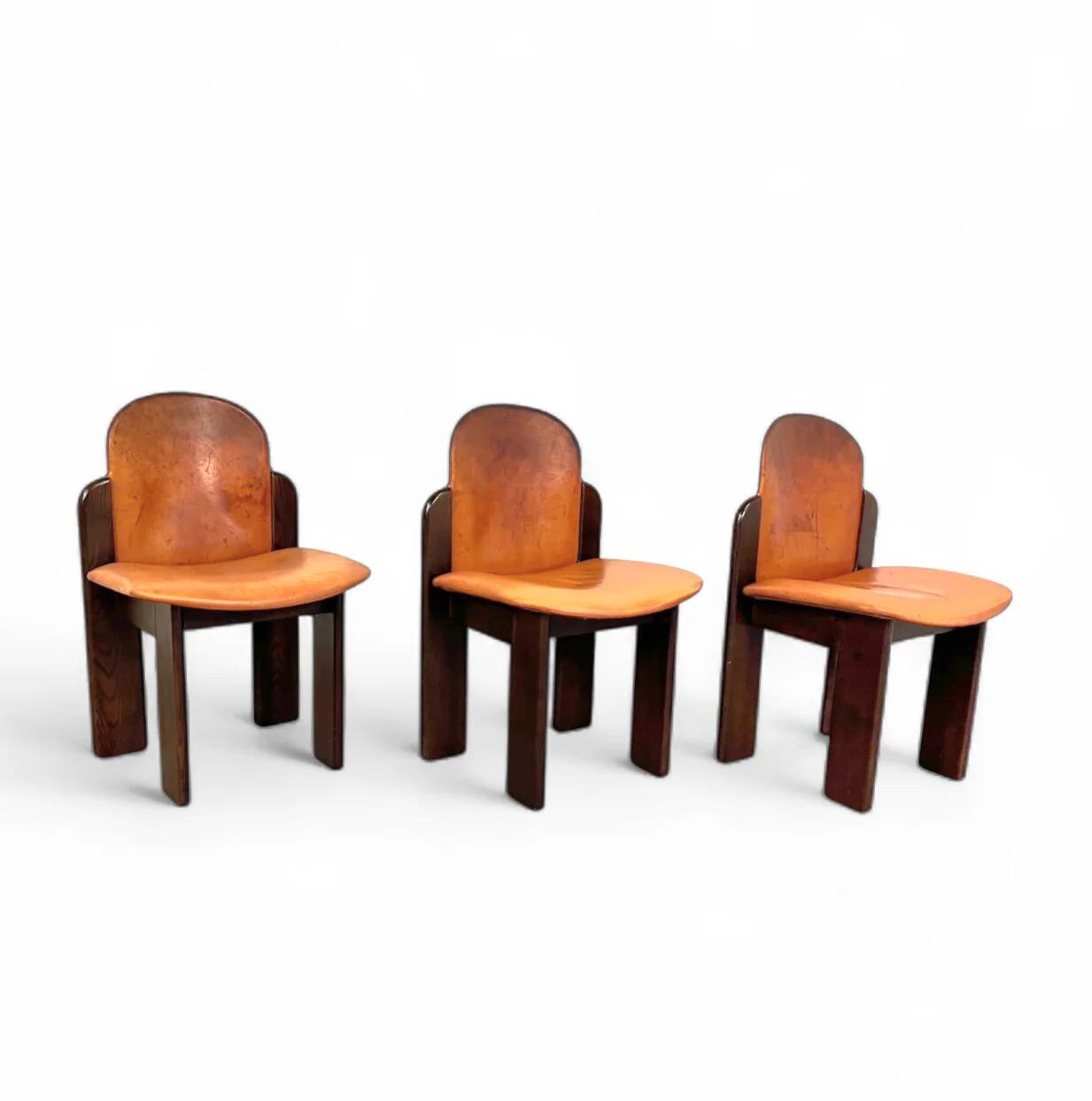 Mid-century dining table and 3 chairs by Silvio Coppola for Fratelli Montina, Italy, 1970s