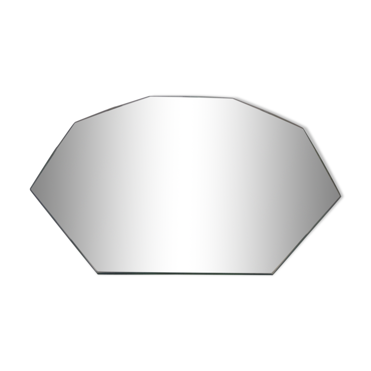 Beveled octagonal table mirror 13x30cm